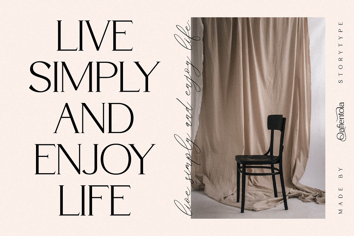 Qafientola A Modern Stylish Serif, a Serif Font by Storytype Studio (Photo 5 of 15)