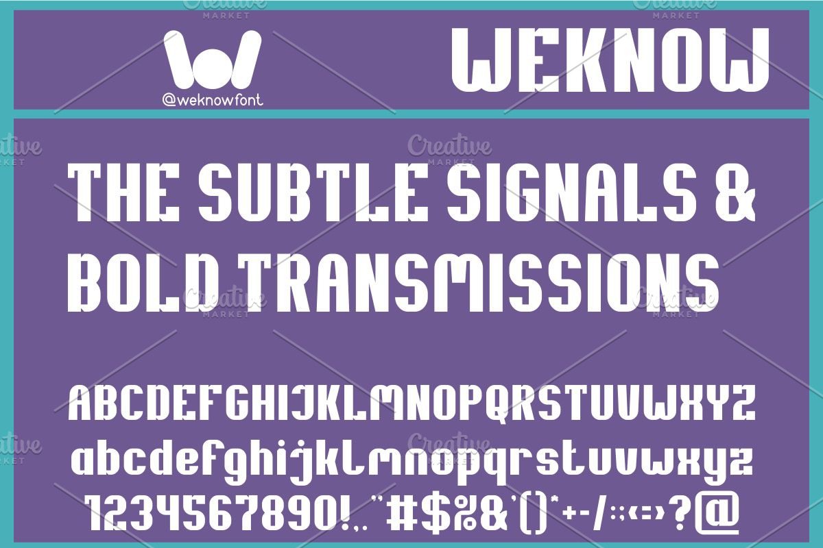 Reality Font, a Font by weknow (Photo 3 of 8)