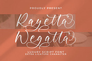 Rayetta Wegatta, a Script Font by Integritype Studio (Thumbnail 1 of 15)