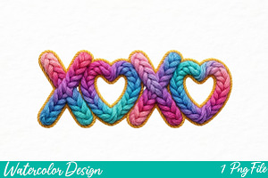 Brushstroke XOXO Png, an Illustration by Watercolor design