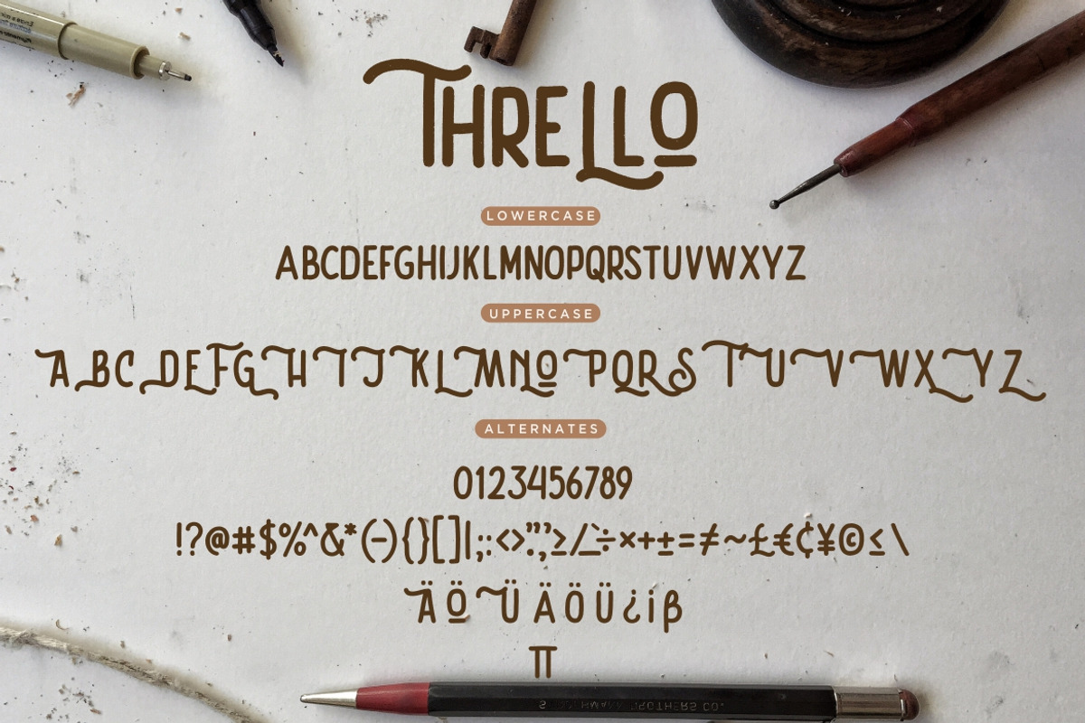 Thrello Monoline Brush Business Font preview 7