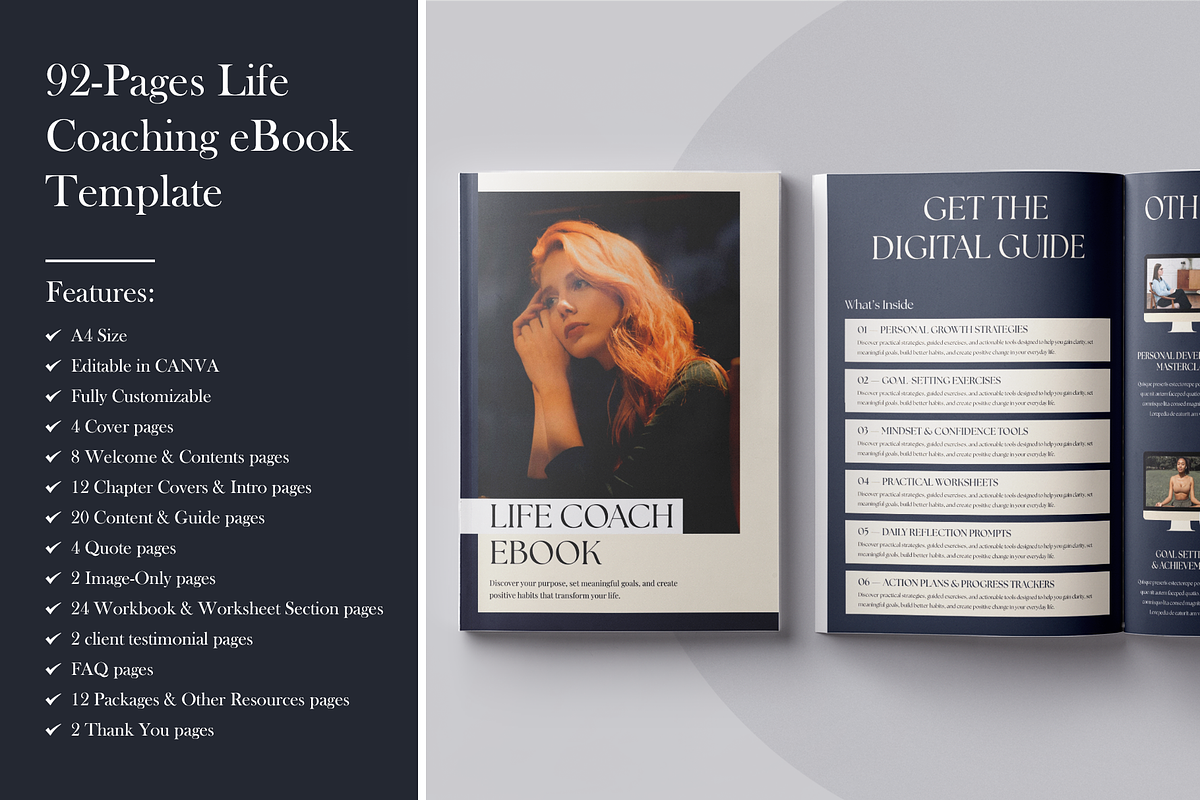 Life Coach Ebook Template | Canva, a Brochure Template by ArtisticLand (Photo 3 of 14)