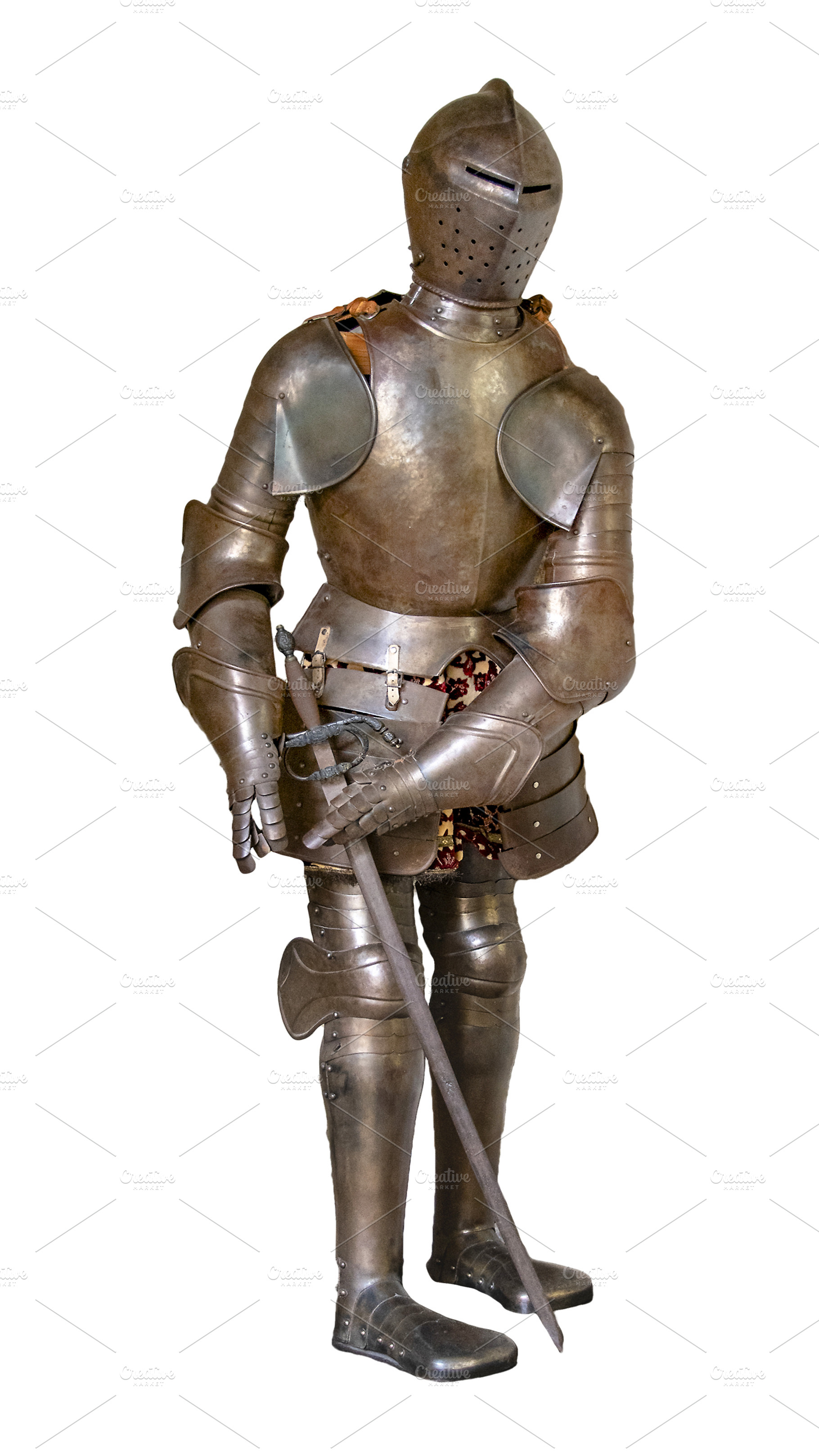 Historic knight armor displayed, a Photo by DanFLCreativo