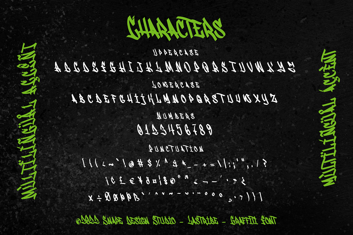 Lastribe - Graffiti Font, a Font by Snape Design Studio (Photo 2 of 5)