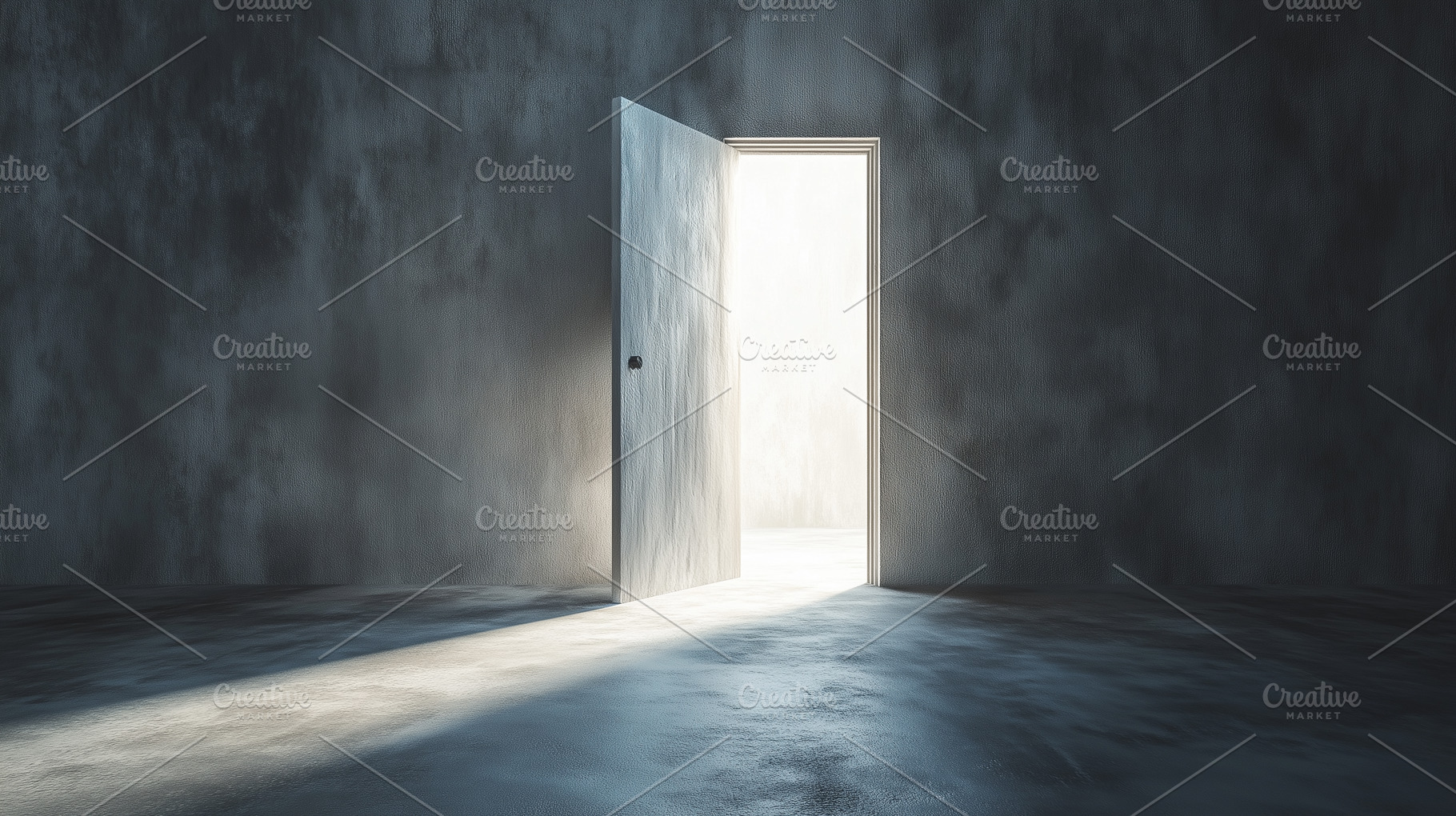 Concrete open door with view on room, a Background Photo by MistyDay