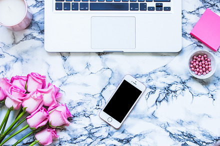 Phone Mockup, a Background Photo by Rose Wine Aesthetic