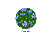 Watercolor Cornflower Patterns, an Illustration by OlDm_Shop (Thumbnail 10 of 10)