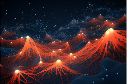 High-speed Flow data network, a Technology Photo by Ylivdesign