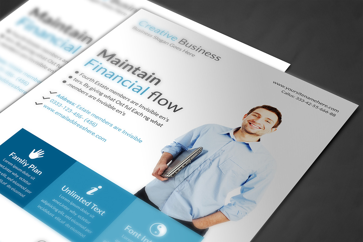 A4 Clean Business Flyer, a Flyer Template by AfzaalGraphics (Photo 4 of 4)