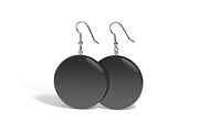 Black Round Earring Pair 3D Model, an Object 3D Model by rebrandy (Thumbnail 1 of 9)