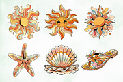 Retro Sunshine & Vintage Beach Png, an Object Illustration by Creative Art (Thumbnail 4 of 7)