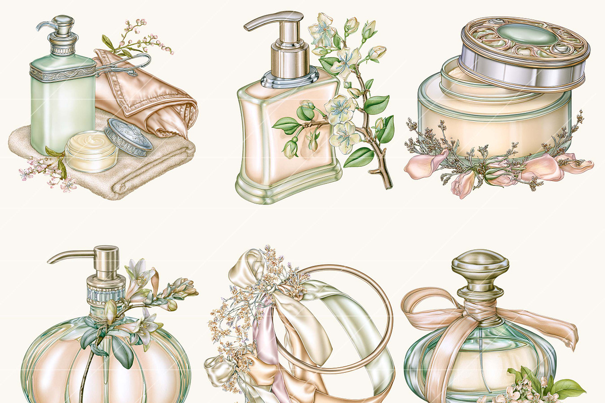 Skincare Beauty Clipart Bundle, a Healthcare Illustration by BusyDaydesign (Photo 4 of 9)
