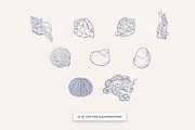 Seashells and seafood Illustrations, a Food Illustration by MargauxQuercy (Thumbnail 3 of 5)