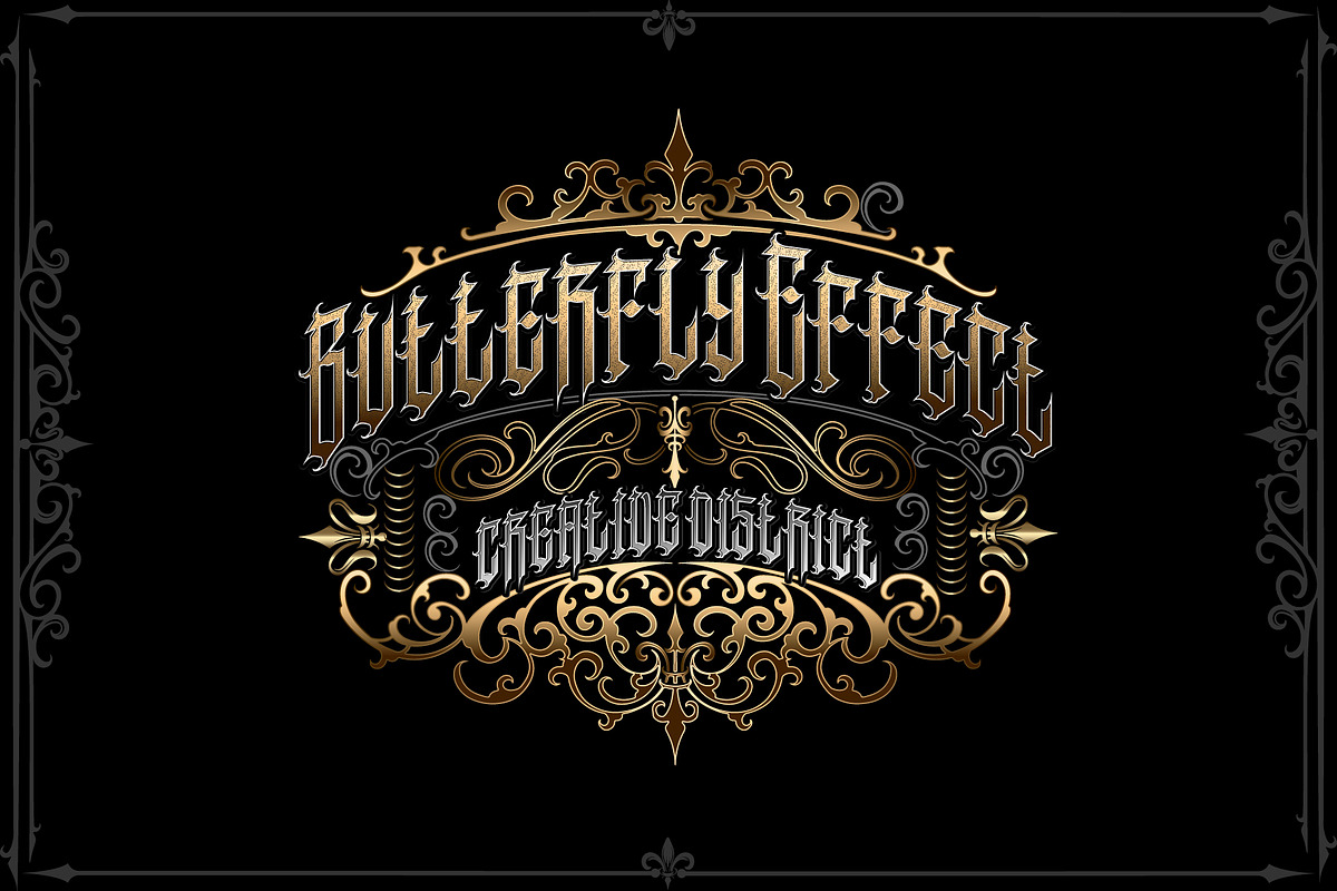 Sauronking + Decorative bonus, a Blackletter Font by dansdesign (Photo 7 of 7)