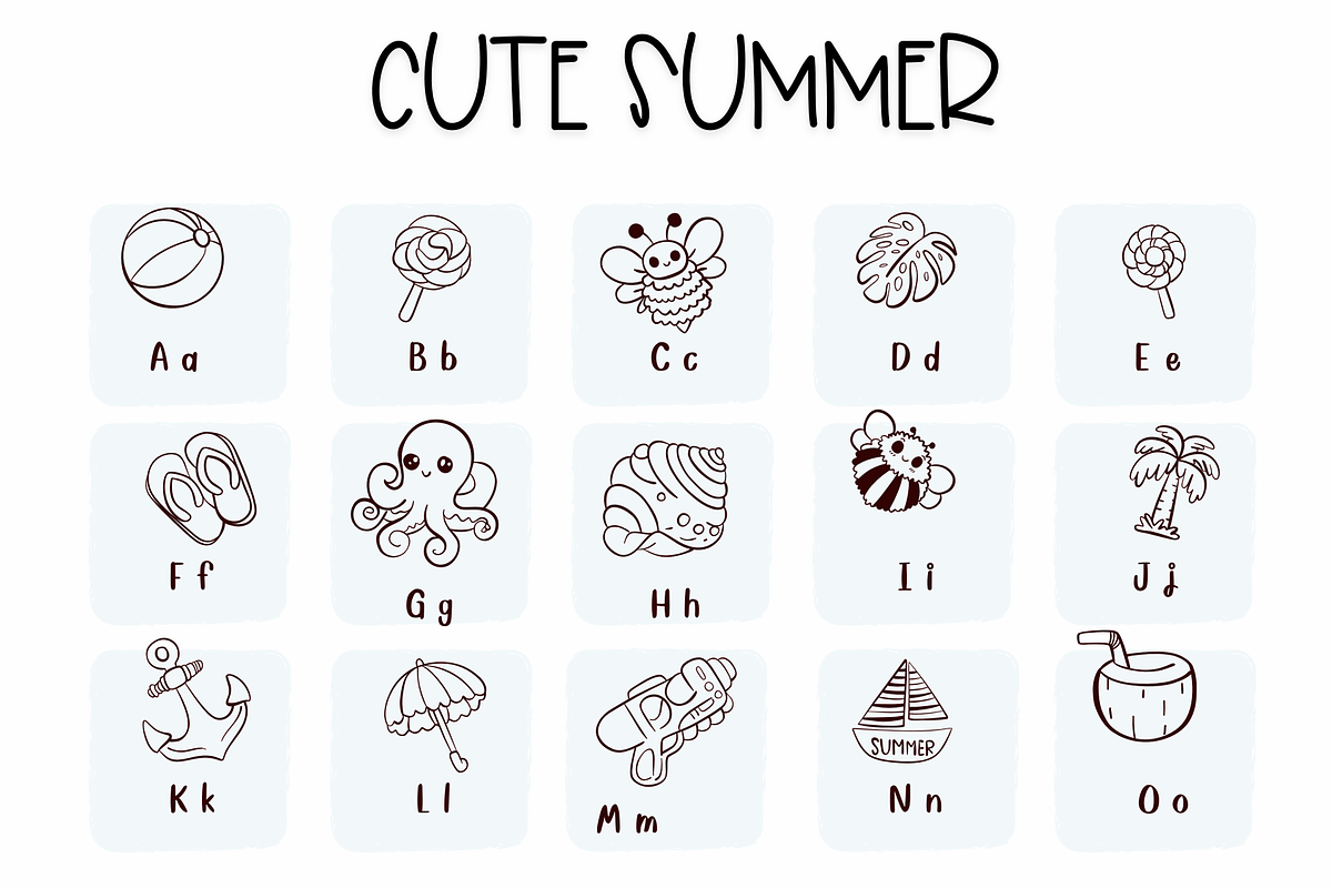 Cute Summer| Symbols Fonts preview 2