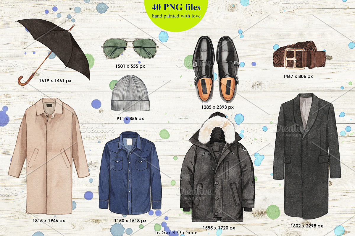 Trendy Fashion Items in Watercolor, an Illustration by Sweet Oh Sour (Photo 4 of 6)
