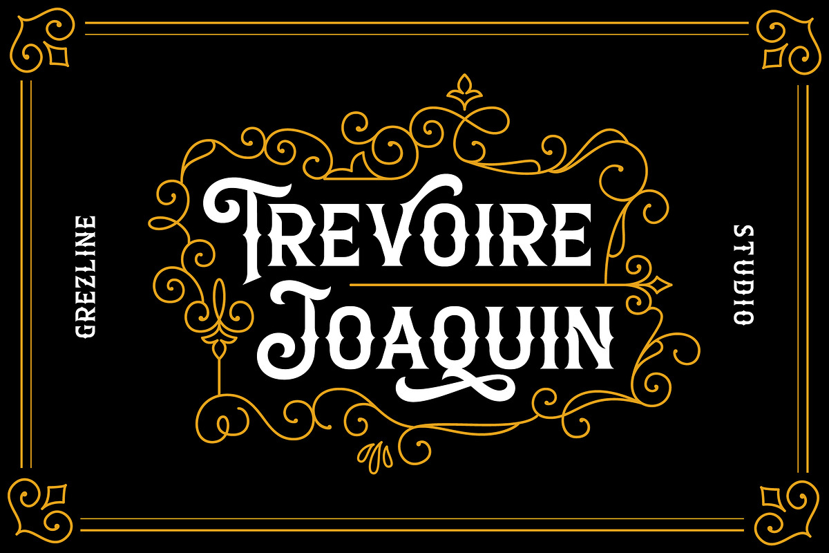 Trevoire Joaquin - Vintage Font, a Serif Font by Grezline Studio (Photo 1 of 8)