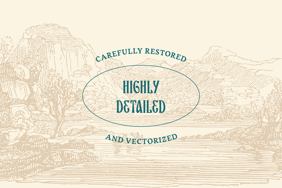 Vintage Landscape Illustrations, an Illustration by Graphic Goods (Photo 3 of 18)