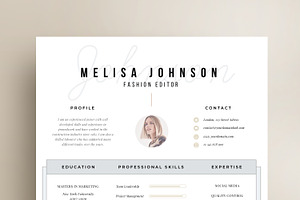 Resume Template 1 Page Amsterdam