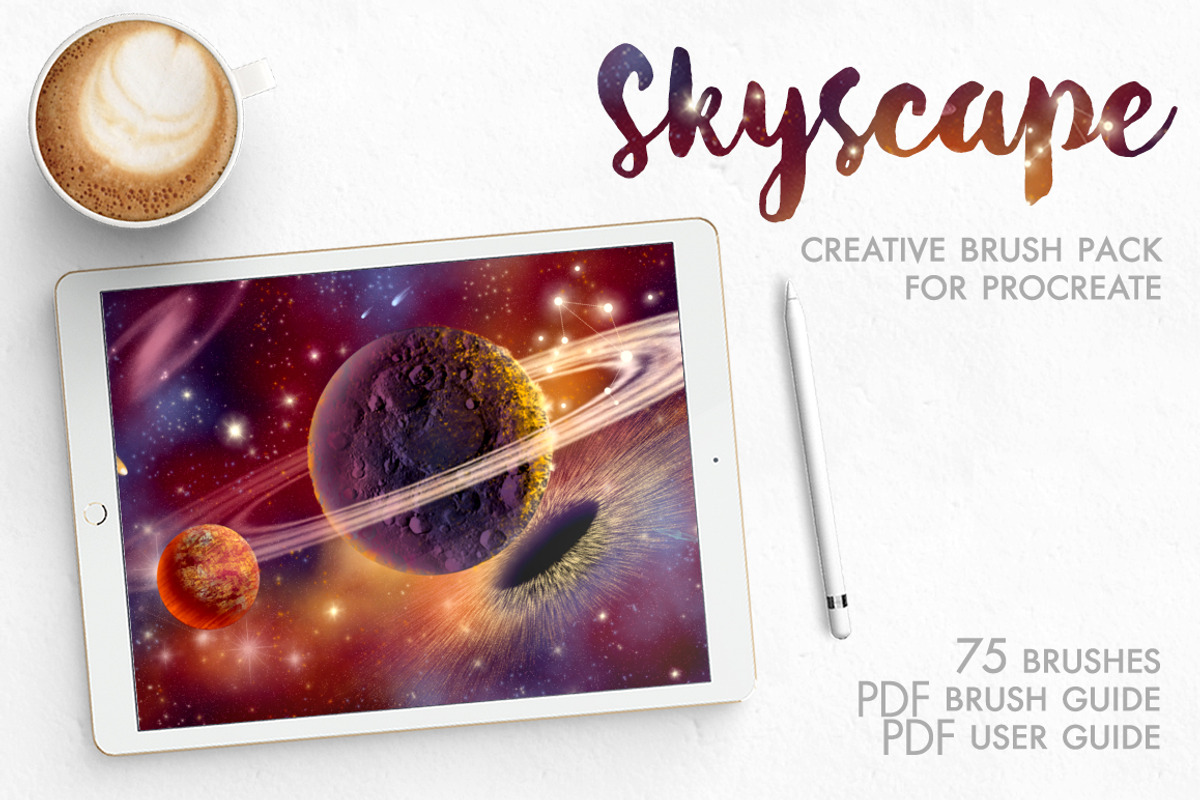 Skyscape Brush Toolkit for Procreate, a Brush Add-On by Wonderbox Creative (Photo 1 of 8)