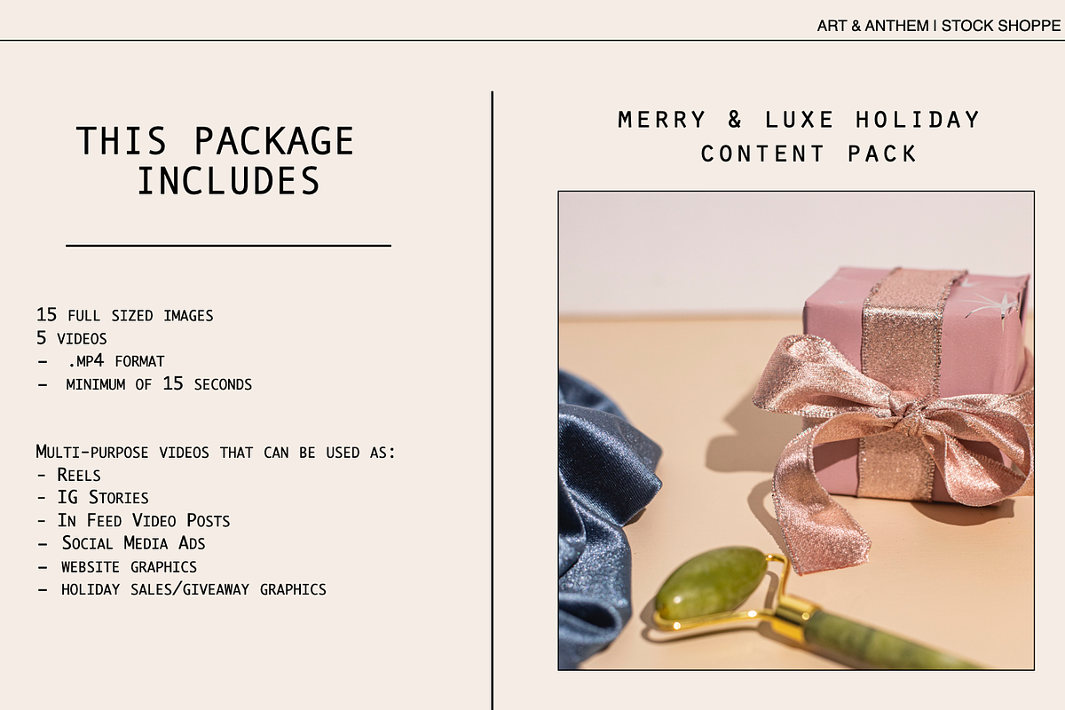 Merry & Luxe Holiday Content Pack, a Photo by Art & Anthem (Photo 2 of 5)
