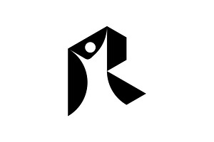 Letter R Human Logo, a Branding & Logo Template by Salman Shop