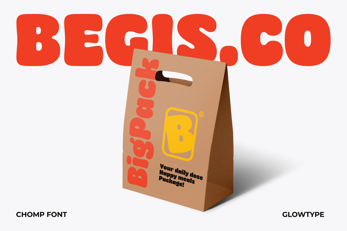 Chomp A Bold Chubby Font, a Sans Serif Font by Glowtype (Photo 13 of 15)