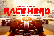 Race Head - Sports Font, a Sans Serif Font by Salamahtype (Thumbnail 1 of 7)