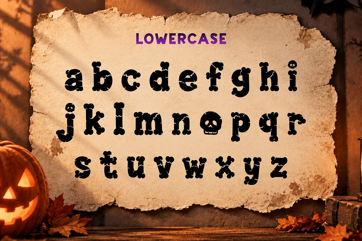 Spooky Bones - Halloween Font, a Symbol Font by AnningArts (Photo 6 of 7)
