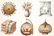 Watercolor Boho Interior Clipart, an Illustration by Libby Wishes (Thumbnail 4 of 7)