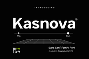 Kasnova - Sans Serif Family, a Sans Serif Font by RagamKata (Thumbnail 1 of 10)