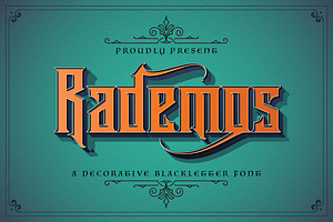 Rademos - Blackletter Font, a Blackletter Font by StringLabs