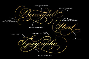 Rastering Elegant Calligraphy Font