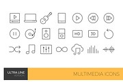 Multimedia Ultra Line icon set, an Outline Icon by Woo Graphics (Thumbnail 3 of 3)