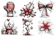 Watercolor Christmas Clipart, an Illustration by Pixels.Craft (Thumbnail 6 of 6)