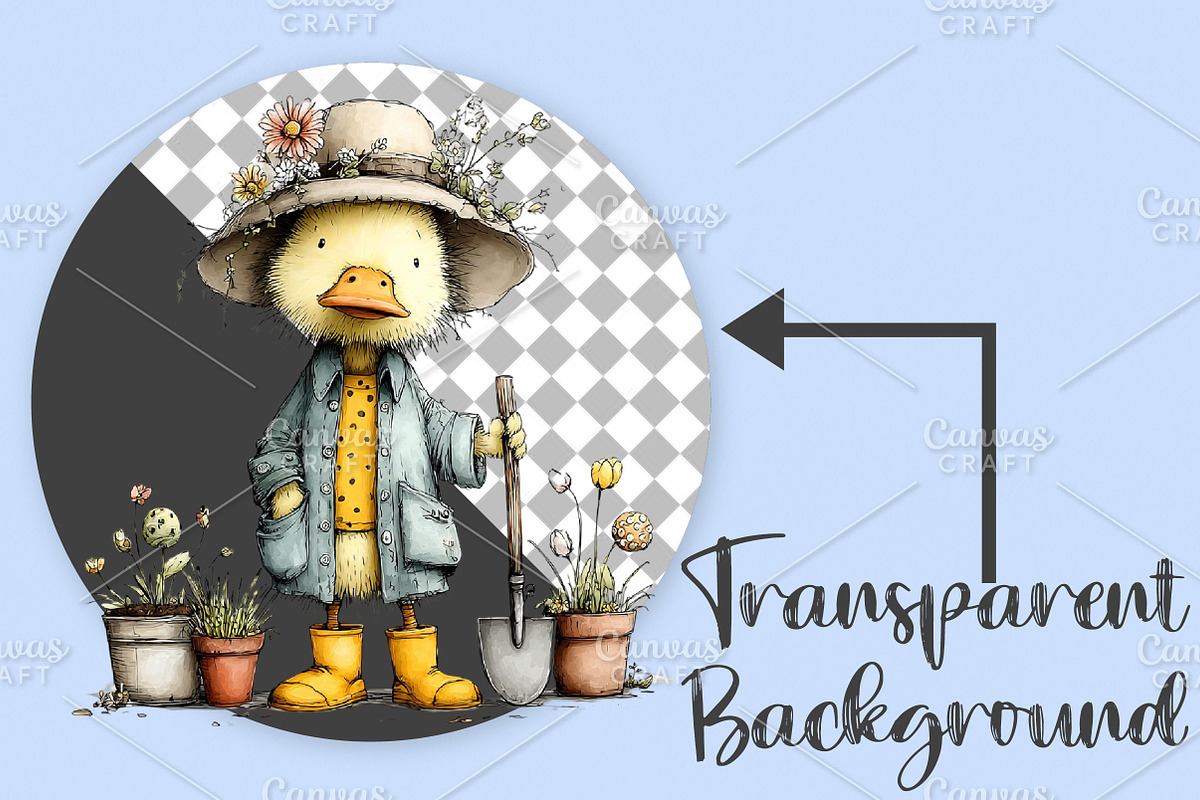 Whimsical Easter Duckling Clipart, an Illustration by Canvas Craft (Photo 2 of 7)