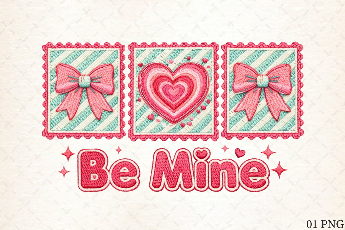 Be Mine Coquette Bow Valentine PNG, an Illustration by Libby Wishes (Photo 1 of 6)