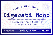 Sale! Digerati Mono Font Family, a Sans Serif Font by Haäfe & Haph (Thumbnail 1 of 10)