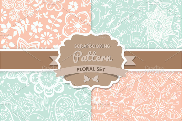 Floral Patterns Set preview 6