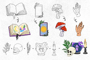 Witchcraft Procreate Stamps, a Brush Add-On by SecondOfJuly (Thumbnail 3 of 6)