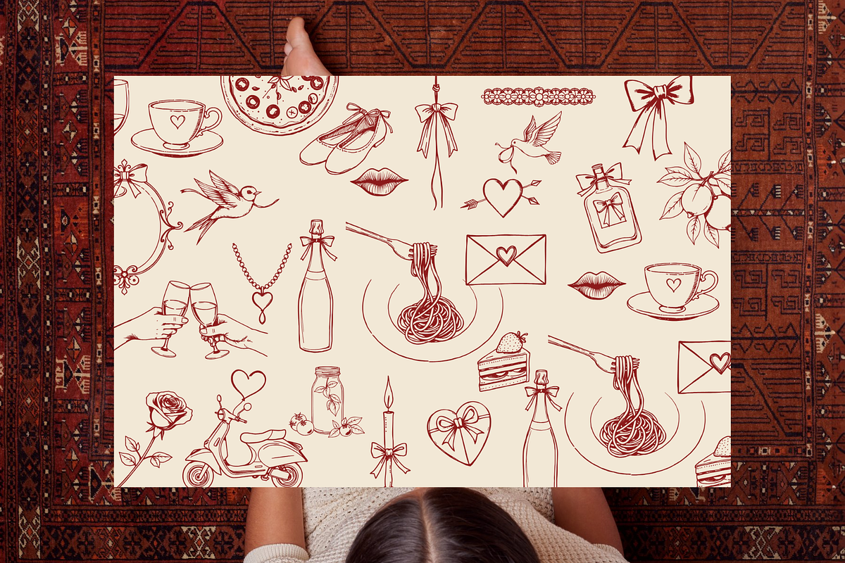 Whimsical Love Illustration Set, an Object Graphic by digital.incubator.yum (Photo 6 of 6)