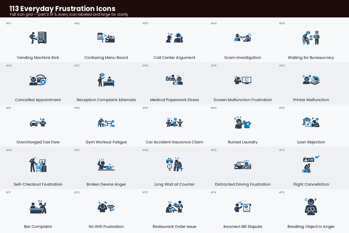 Everyday Frustration Icons, a Solid Icon by Symbolic Language (Photo 4 of 7)
