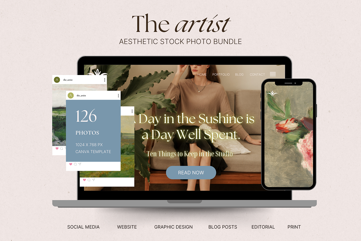 The Artist Stock Photo Bundle, a Photo by The Flossy Finch (Photo 10 of 12)