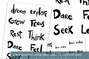 Mixed Media Calligraphy Cards, a Texture Graphic by happychinchilla (Thumbnail 5 of 6)