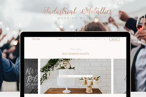 Industrial Metallics Wedding Website