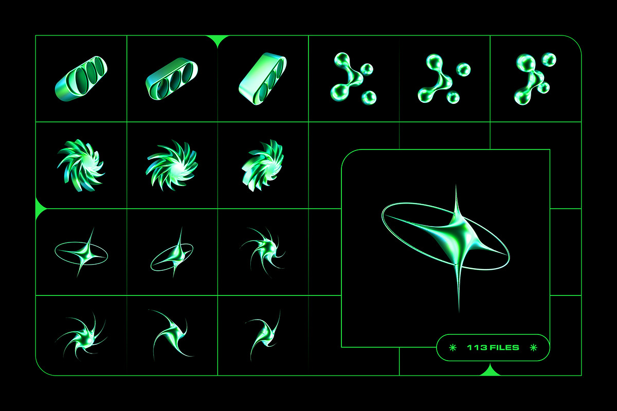 Y2K 3D Shapes - 113 illustrations, an Object Graphic by assetpro.design (Photo 12 of 13)