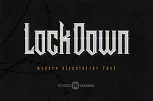 Lock Down Blackletter Font