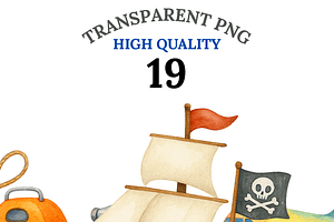 19 Transport Clipart, a Decorative Illustration by Pati Charm Studio
