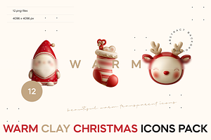 Warm Clay Christmas Icons Pack, a Solid Icon by Lumeno