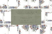 Gabriella Watercolor Florals Frames, a Stationery Template by slowlivecreate (Thumbnail 2 of 6)